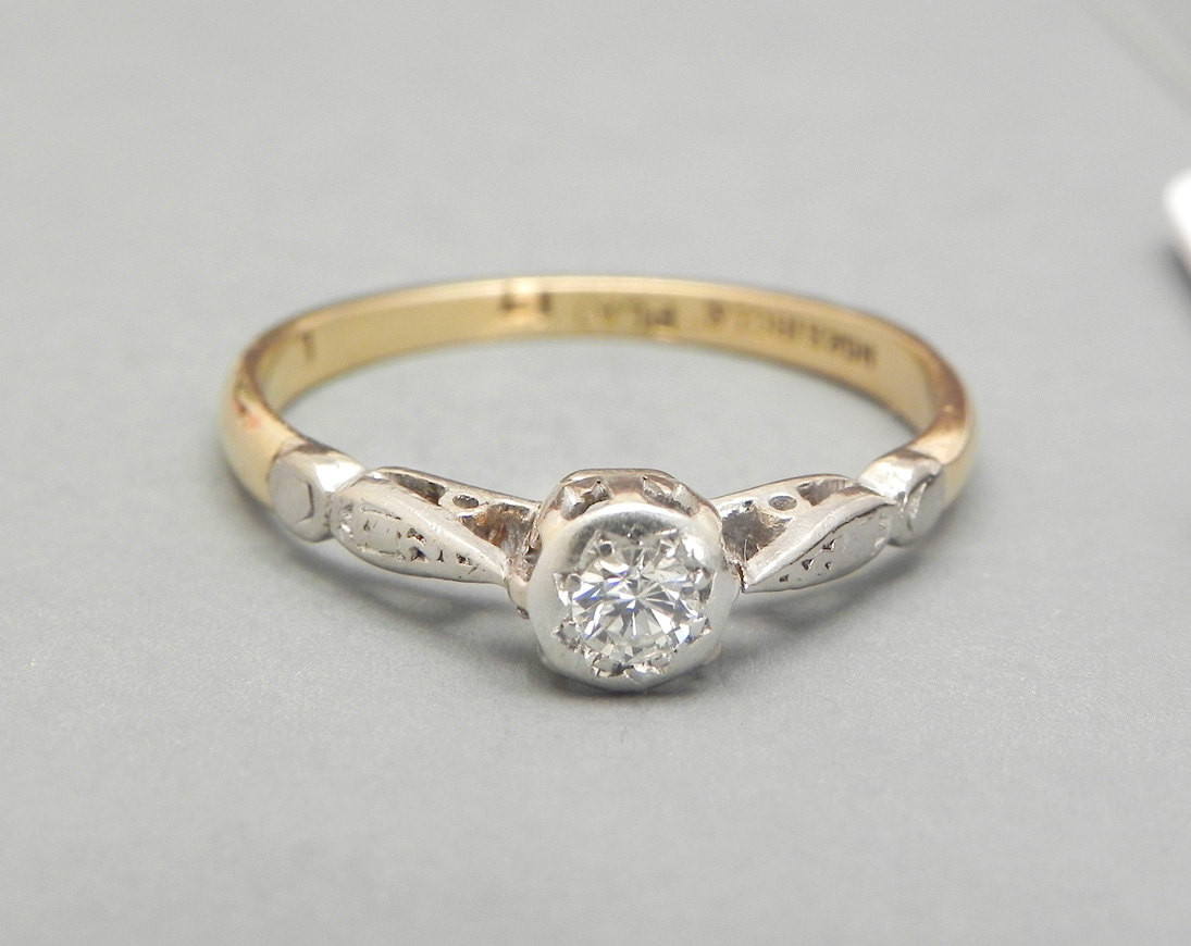 Vintage Wedding Rings 1920
 Vintage Diamond Engagement Ring 1920s 0 17ct Diamond