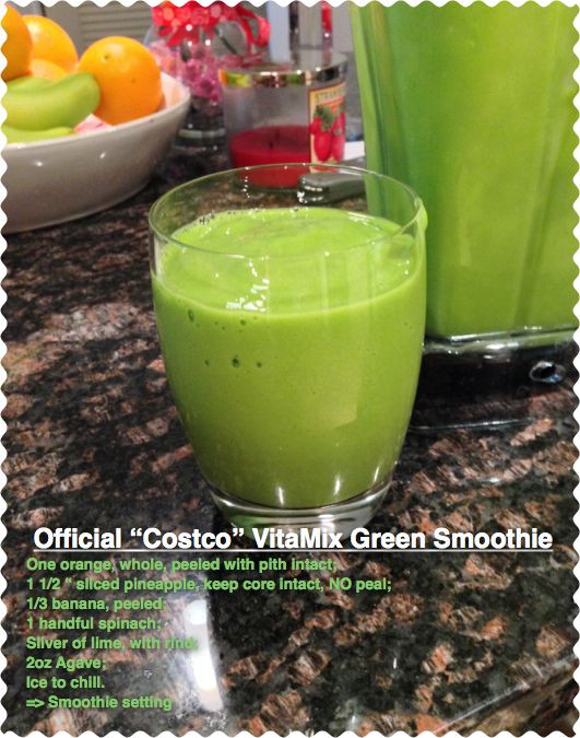Vitamix Recipes Smoothie
 The official Costco VitaMix Green Smoothie Heaven in a cup