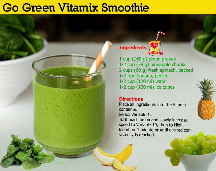 Vitamix Smoothie Recipes
 Go Green Vitamix Smoothie Smoothies