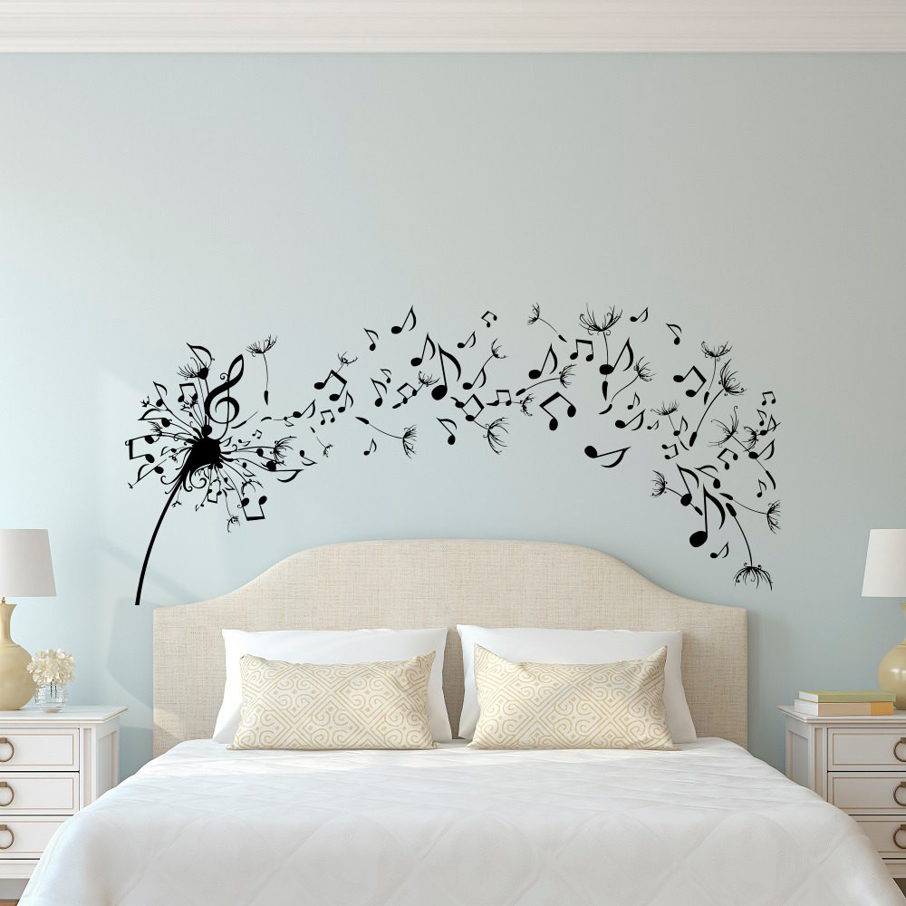 Wall Art Decals For Bedroom
 Dandelion Wall Decal Bedroom Music Note Wall Decal Dandelion