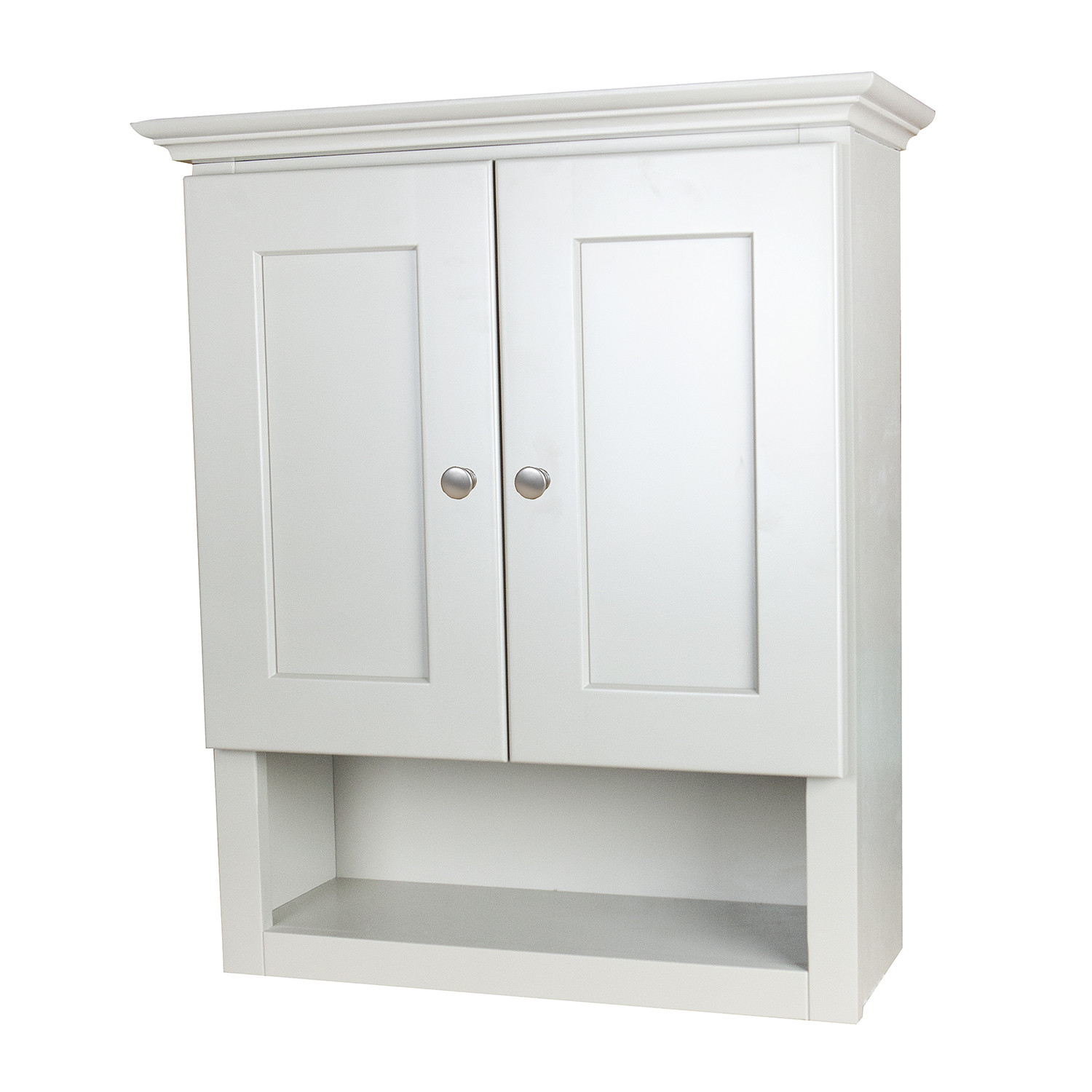 Wall Bathroom Cabinet
 White Shaker Bathroom Wall Cabinet with 2 shelves