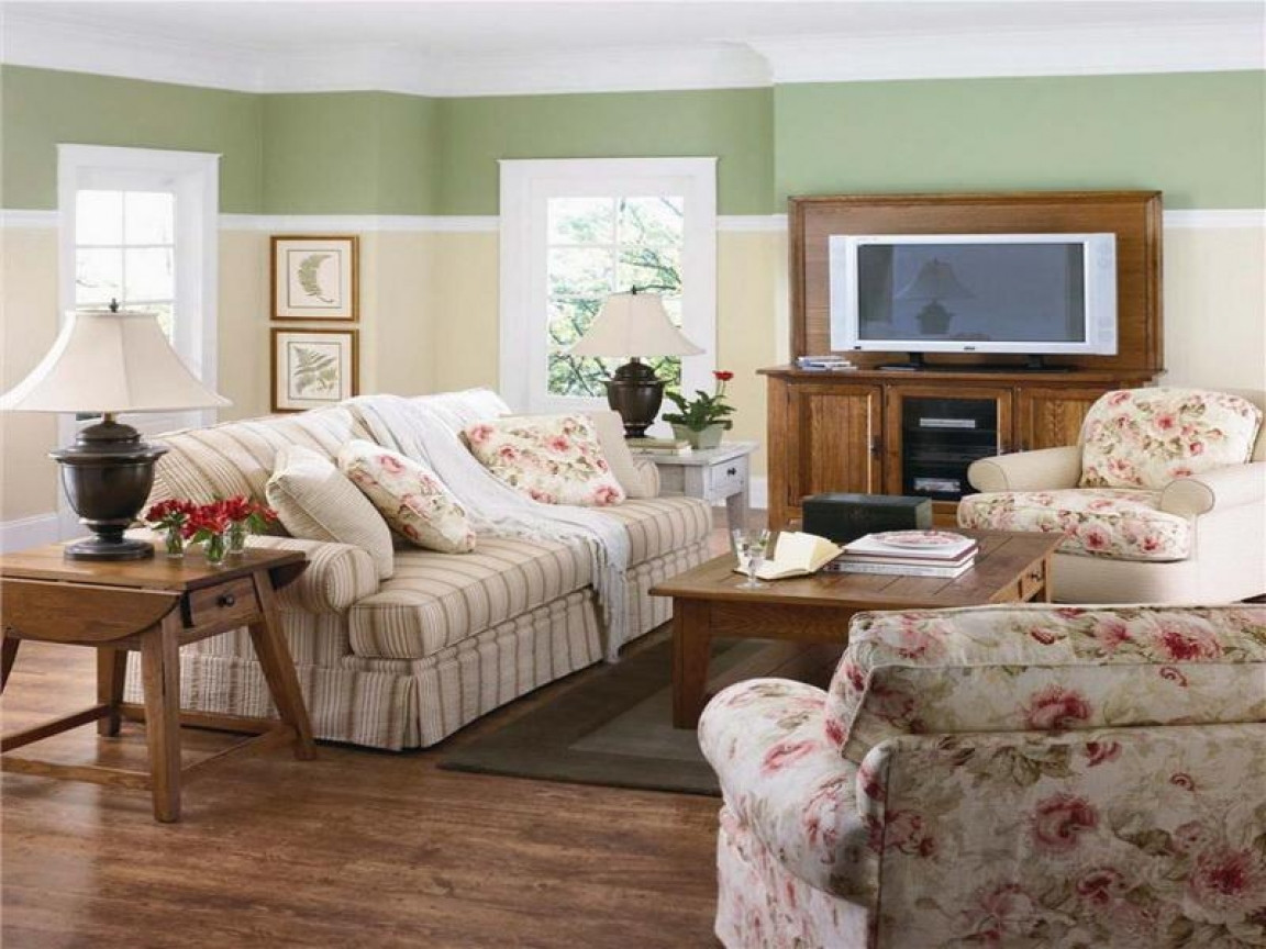 Wall Borders For Living Room
 Vintage style decorating ideas country liveing room
