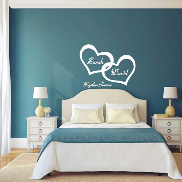 Wall Decor For Couples Bedroom
 ASAPFOR Symbol Love Forever Wall Sticker Double Heart