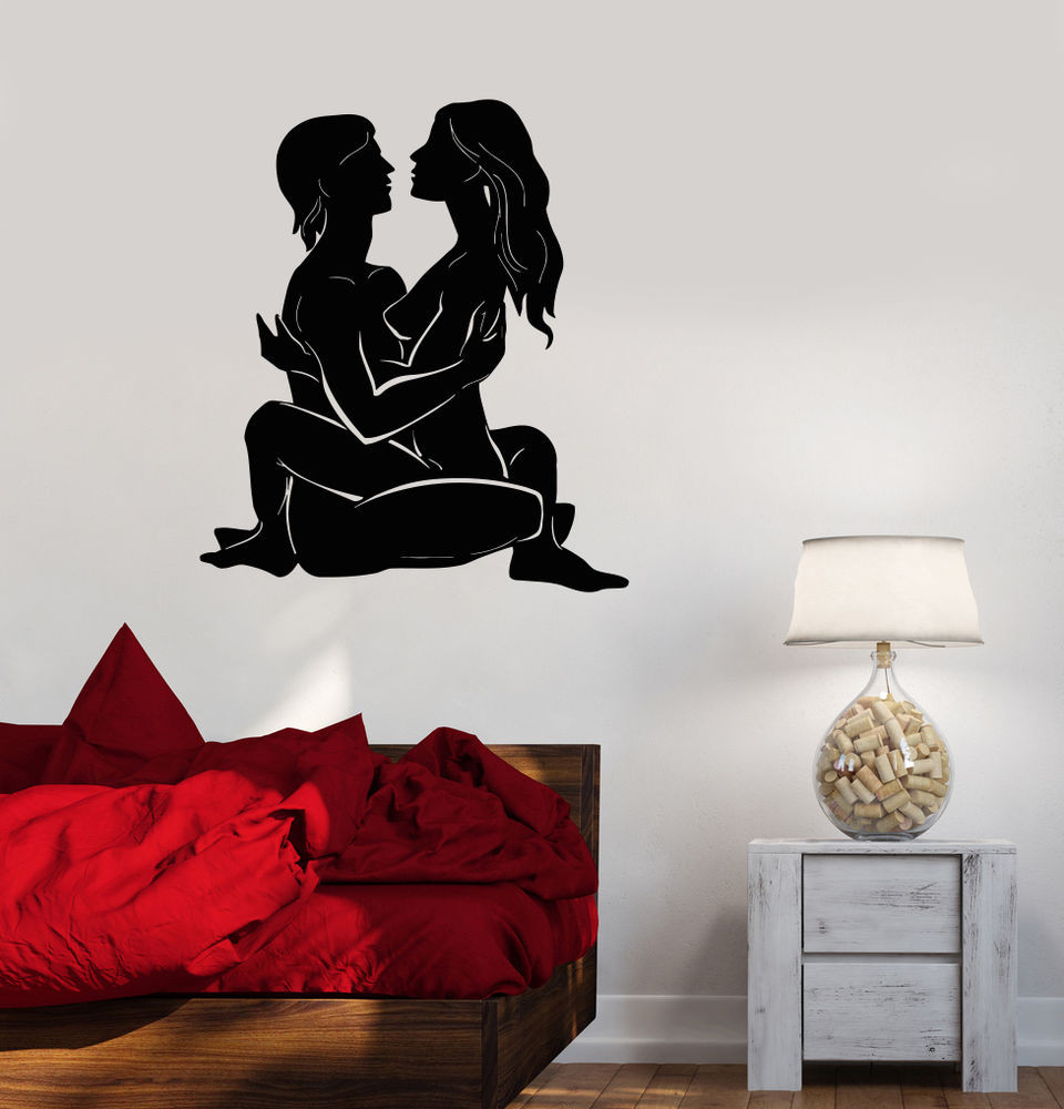 Wall Decor For Couples Bedroom
 Vinyl Decal Couple Love Romantic Bedroom Decor Wall