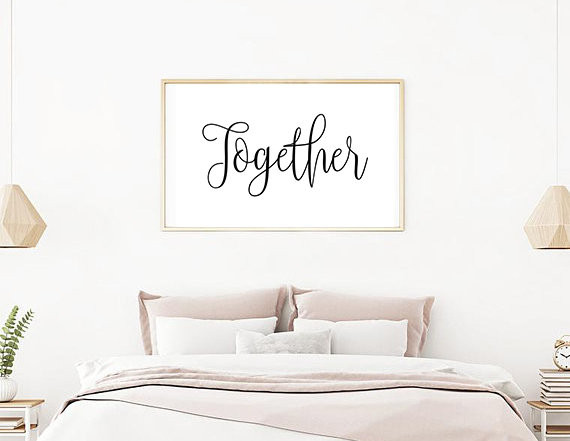 Wall Decor For Couples Bedroom
 Couple Bedroom Wall Decor Romantic Wall Art To her Print