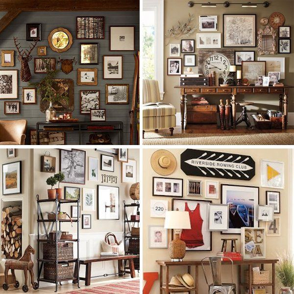 Wall Groupings For Living Room
 Pottery Barn Wall Grouping love the lights in top right
