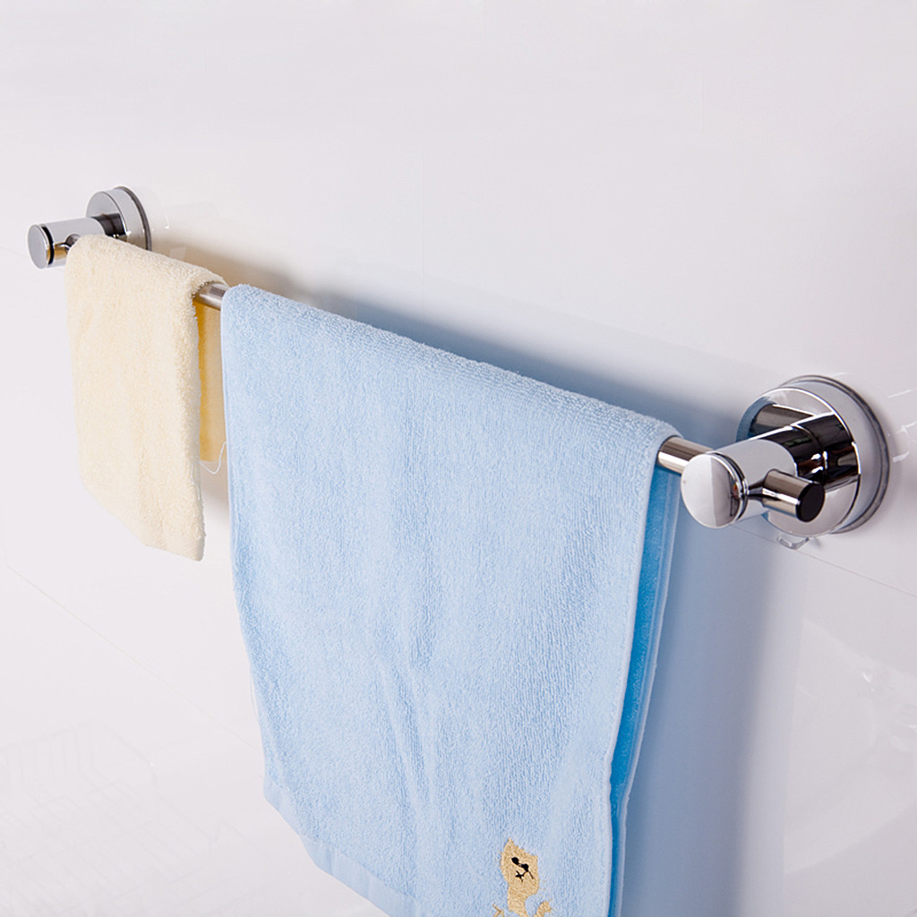 Wall Mounted Bathroom Towel Rack
 Suction Stainless Wall Mounted Bathroom Towel Rail Holder