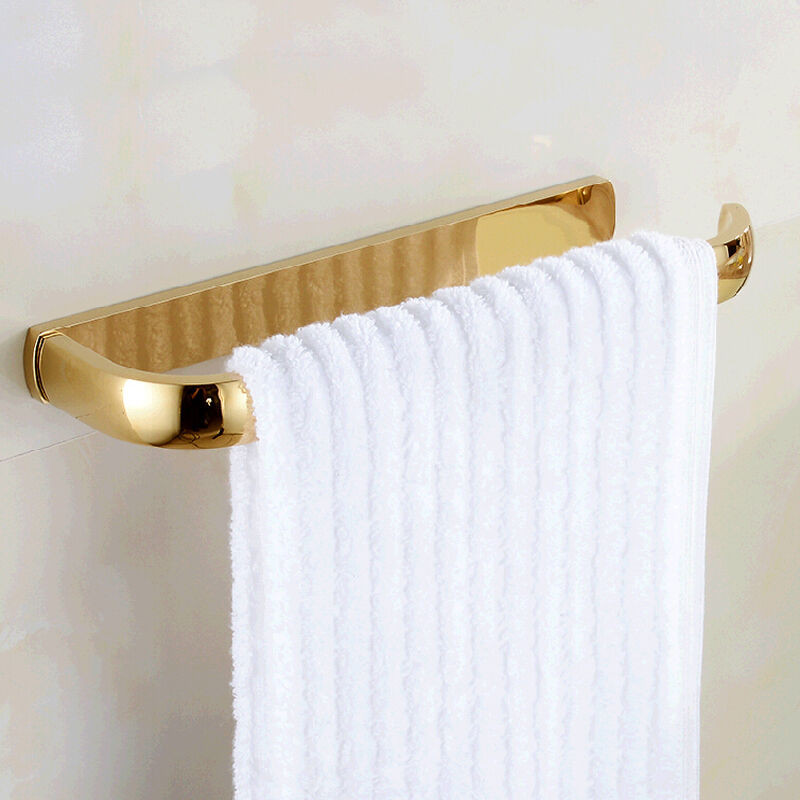 Wall Mounted Bathroom Towel Rack
 Golden Brass Bathroom Towel Rack Holder Wall Mounted Towel