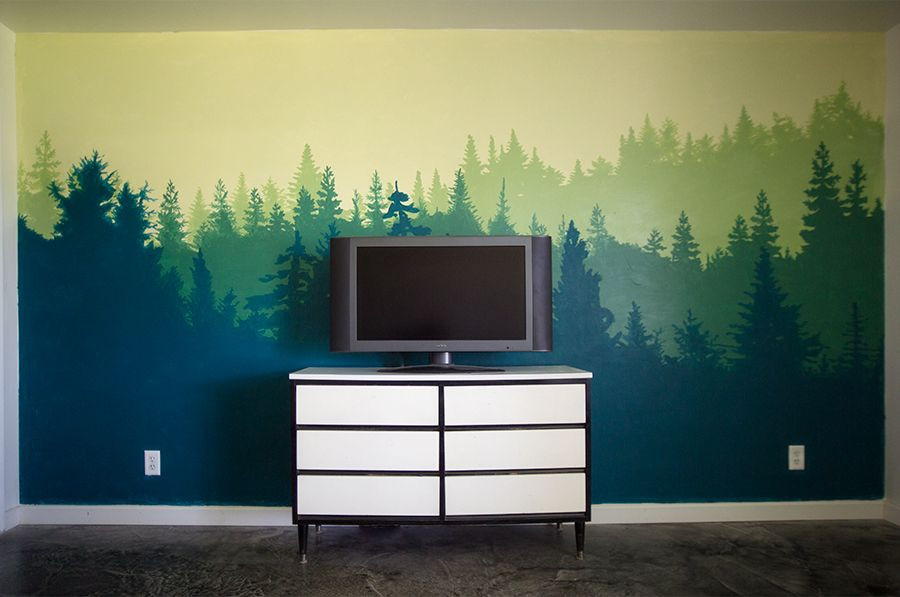 Wall Mural Ideas For Bedroom
 Forest Wall Mural Bedroom Makeover