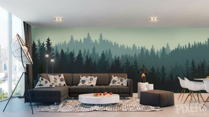 Wall Mural Ideas For Bedroom
 Charming Forest Themed Wall Murals