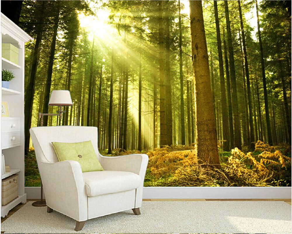 Wall Murals Bedroom
 Custom nature wall murals the sun through the forest wall