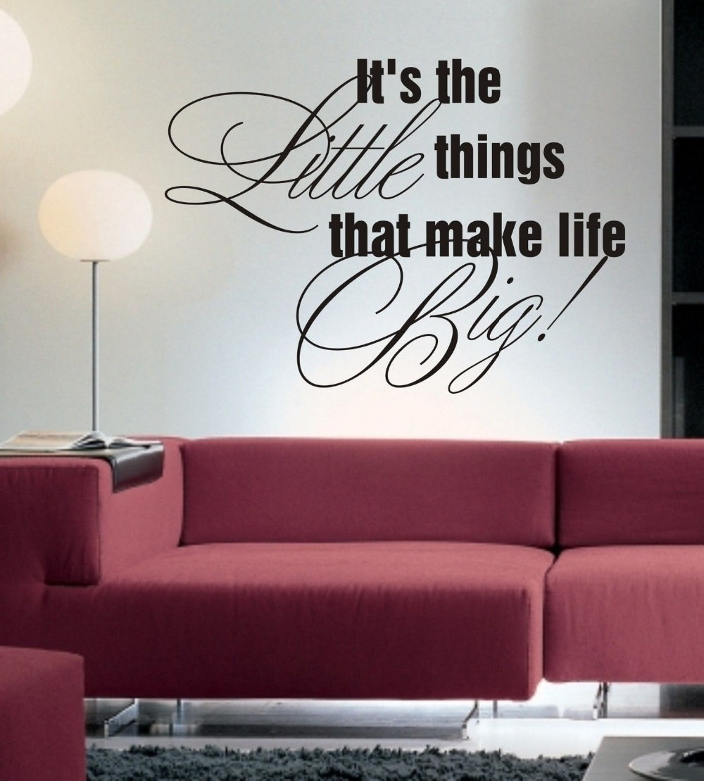 Wall Quotes For Living Room
 It s the little things wall art sticker quote Living room