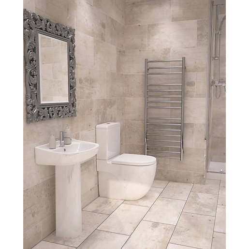Wall Tile Bathroom
 Wickes Cabin Tawny Beige Ceramic Tile 600 x 300mm