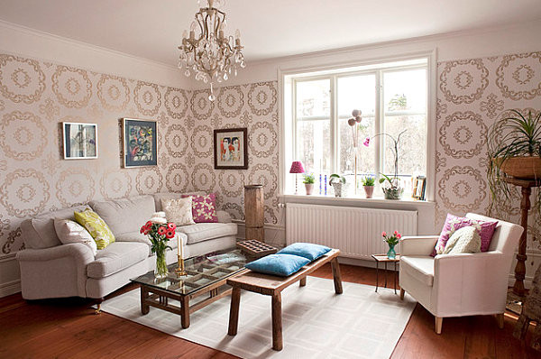 Wallpaper For Living Room
 20 Eye Catching Wallpapered Rooms