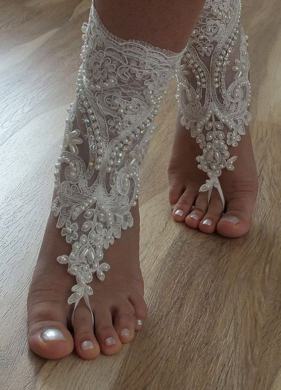 Wedding Beach Shoes
 Barefoot Wedding Sandal Inspiration for 2017 Hot