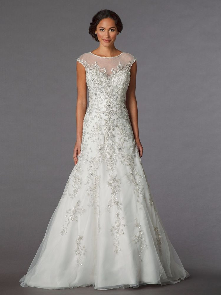 Wedding Dresses Kleinfeld
 Sophia Moncelli for Kleinfeld Wedding Cap Sleeve Beaded