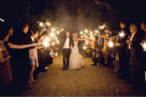 Wedding Exit Sparklers
 Summer Weddings Incorporate Backyard BBQ Favorites Into