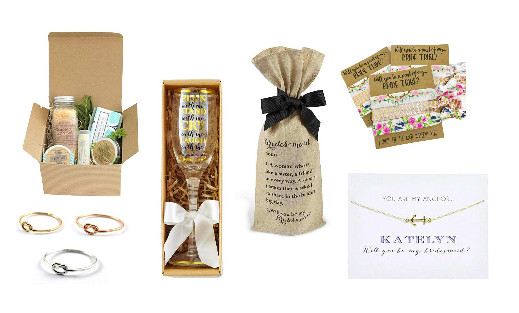 Wedding Gift Ideas For Bridesmaids
 Top 20 Best Bridal Party Proposal Gifts & Cards