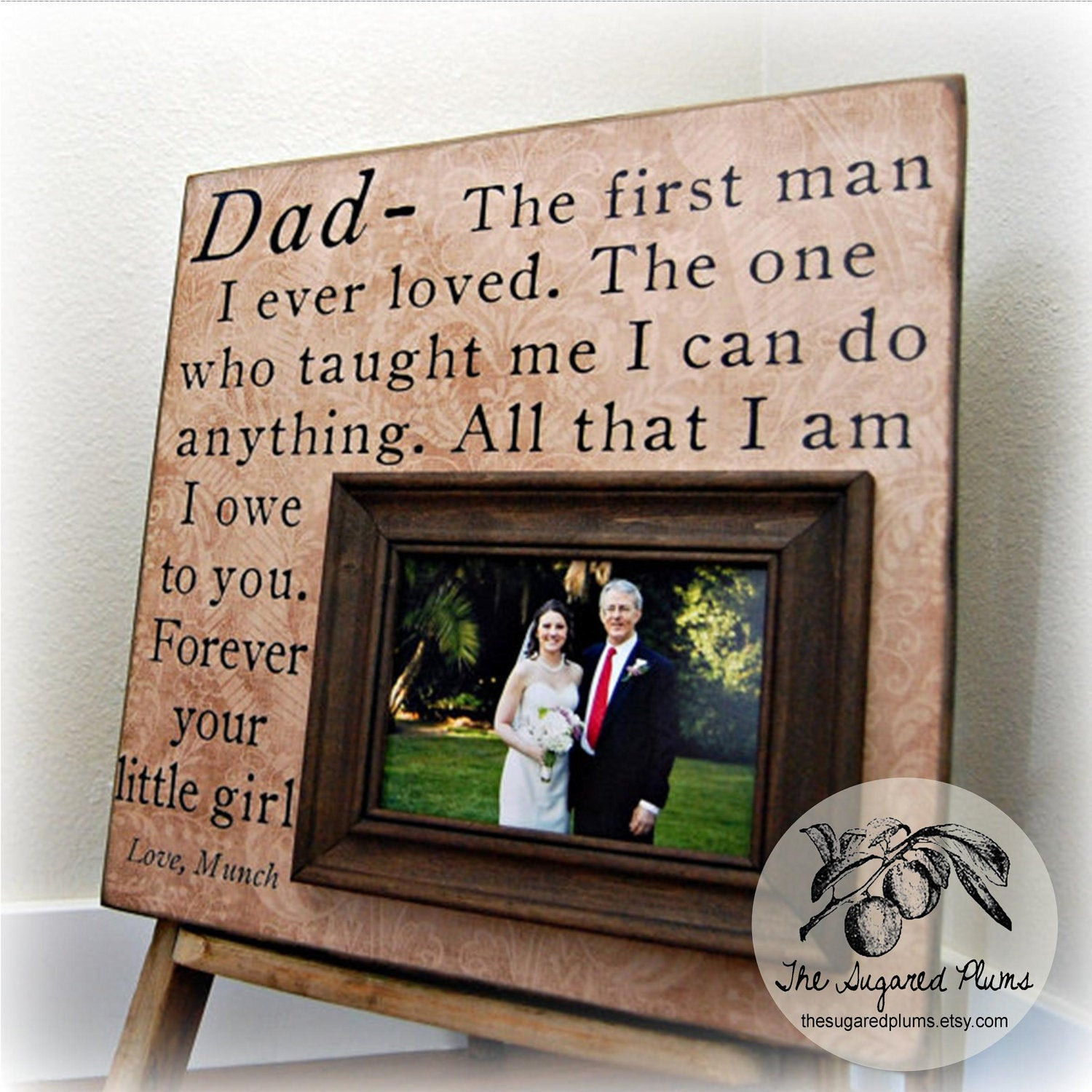 Wedding Gift Ideas For Dad
 Father of the Bride Parents Thank You Gift Personalized