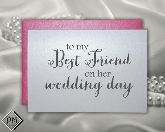 Wedding Gift Ideas For Friends Who Have Everything
 Wedding card to best friend bridal shower cards by PicmatCards
