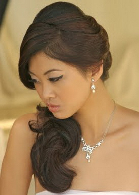Wedding Hairstyles On The Side
 Side swept bridal hairstyles