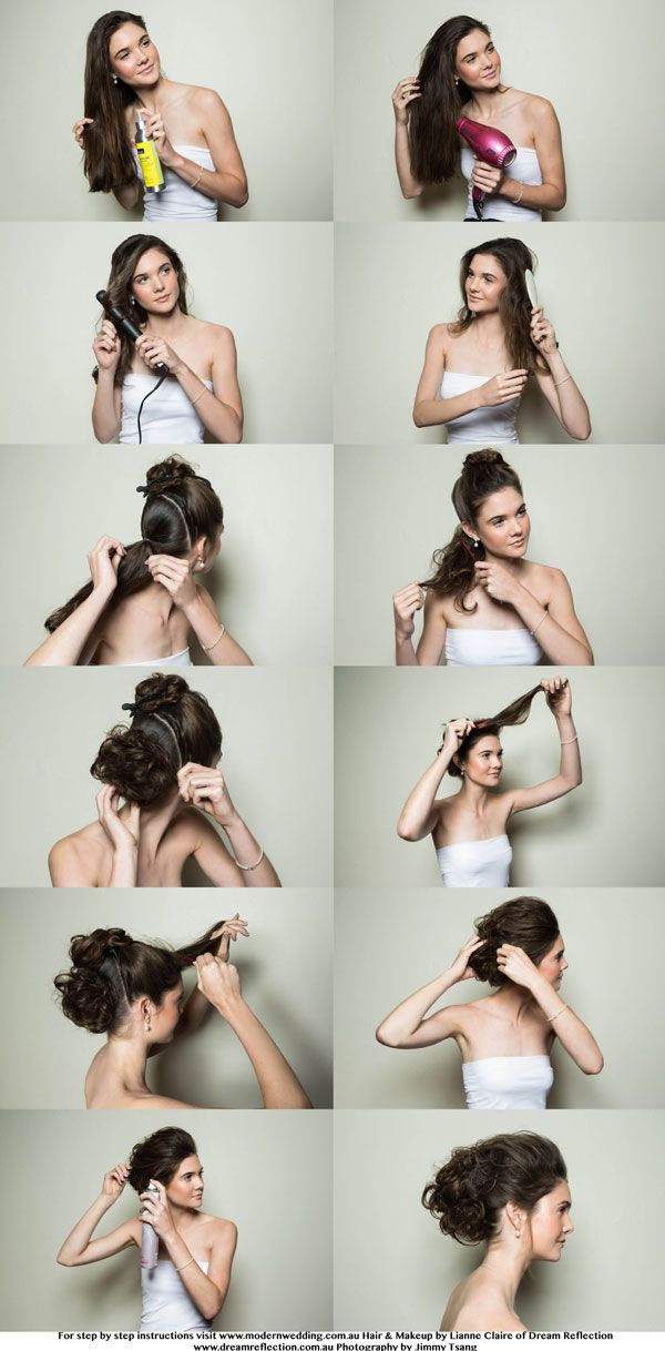 Wedding Hairstyles Step By Step
 Bridal Hairstyle Step by Step Glam Textured Messy Bun