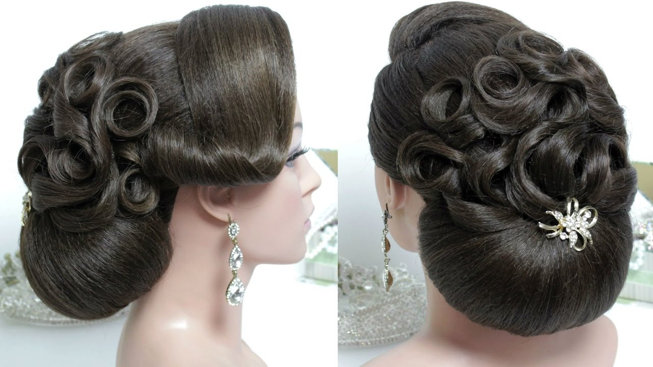 Wedding Hairstyles Step By Step
 Bridal hairstyle for long hair tutorial Wedding bun updo