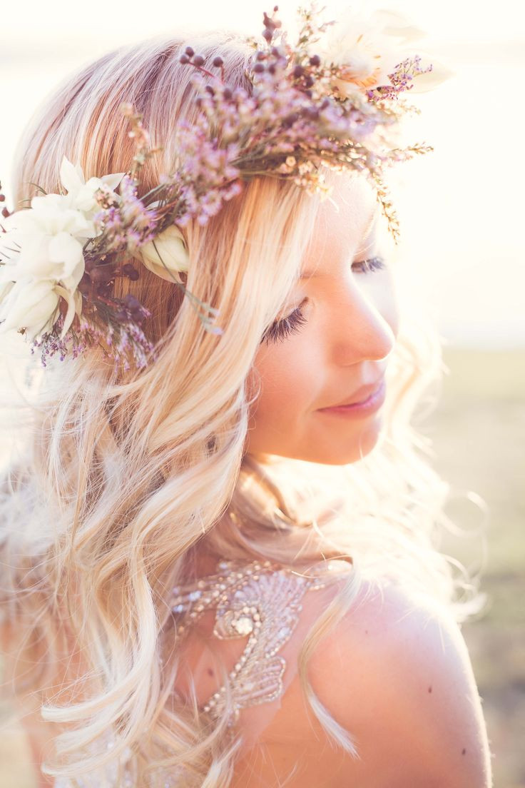 Wedding Hairstyles With Flower Crown
 15 Hairstyles with Flower Crowns for Wedding Pretty Designs