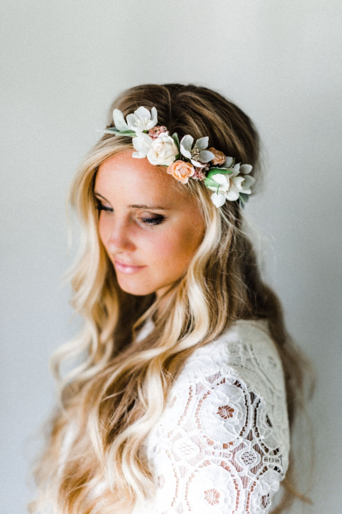 Wedding Hairstyles With Flower Crown
 12 Gorgeous Handmade Hair Accessories