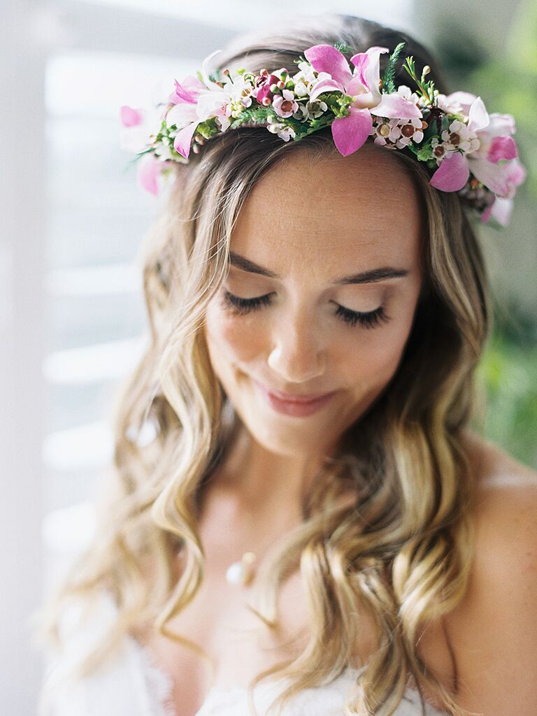 Wedding Hairstyles With Flower Crown
 38 Dreamy Flower Bridal Crowns Perfect for Your Wedding