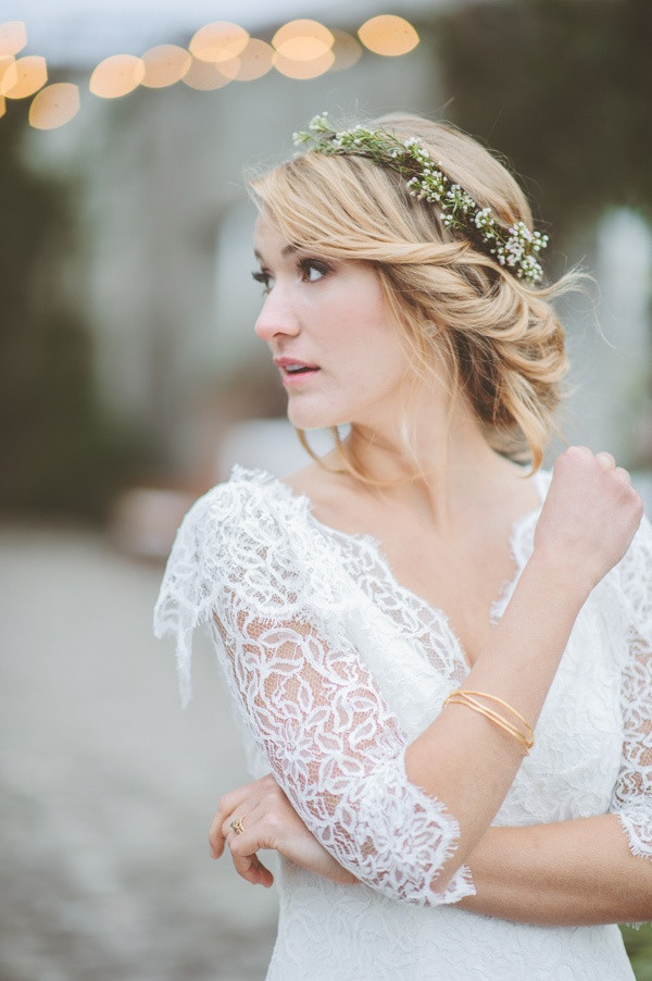 Wedding Hairstyles With Flower Crown
 Wedding hair floral crown wedding hair with flower crown