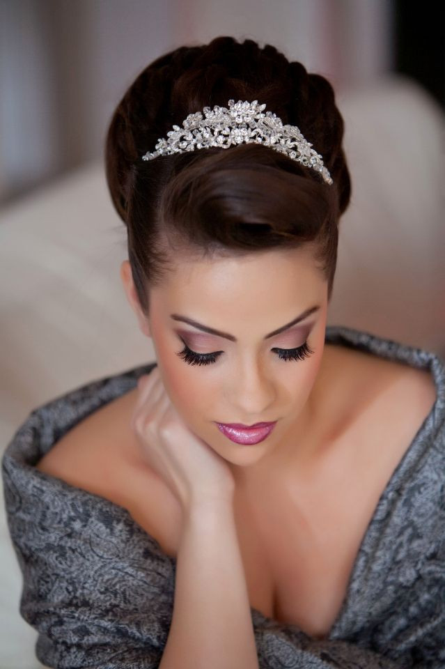 Wedding Hairstyles With Tiara
 An elegant updo with a tiara topping Refinery at its best