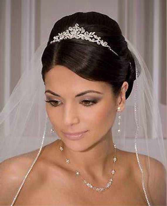 Wedding Hairstyles With Veil And Tiara
 Gorgeous Elegance Wedding Veil My wedding ideas