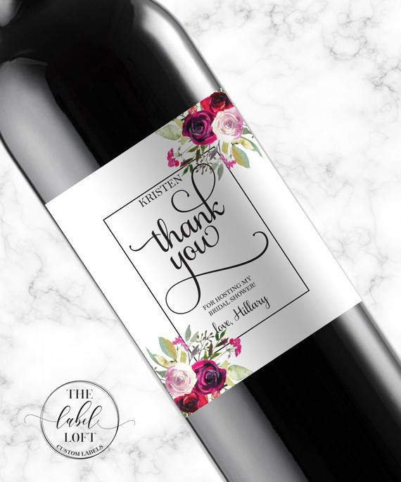 Wedding Host And Hostess Gift Ideas
 Shower Hostess Gift Wine Labels Baby Shower Hostess Gift