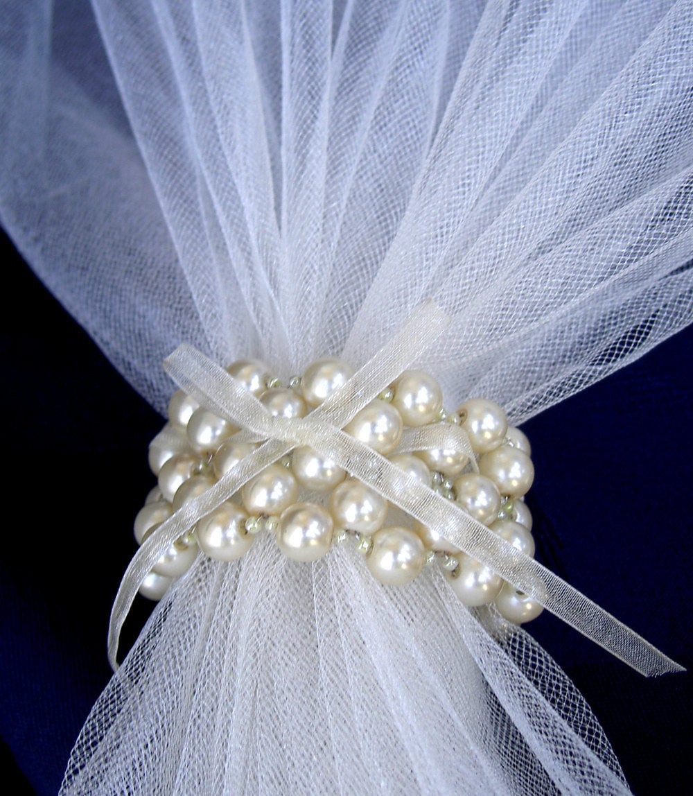 Wedding Napkin Rings
 Wedding Napkin Rings Creme Pearls Napkin Rings Beaded by Umis