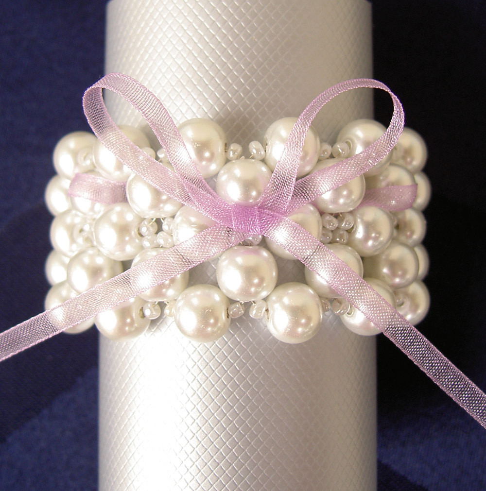 Wedding Napkin Rings
 Wedding Napkin Rings Pearls Napkin Rings Beaded Napkin by Umis