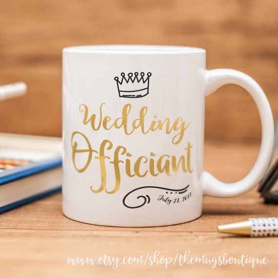Wedding Officiant Gift Ideas
 Wedding ficiant mug personalized Wedding ficiant t