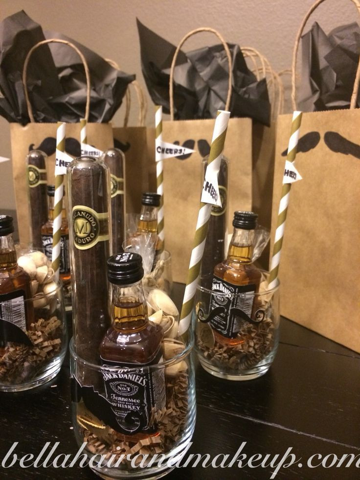 Wedding Party Gift Ideas For Guys
 Gift bags baskets for groomsmen Mustache Grooming