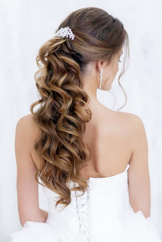 Wedding Ponytails Hairstyles
 Top 30 Long Wedding Hairstyles for Bride from Art4studio
