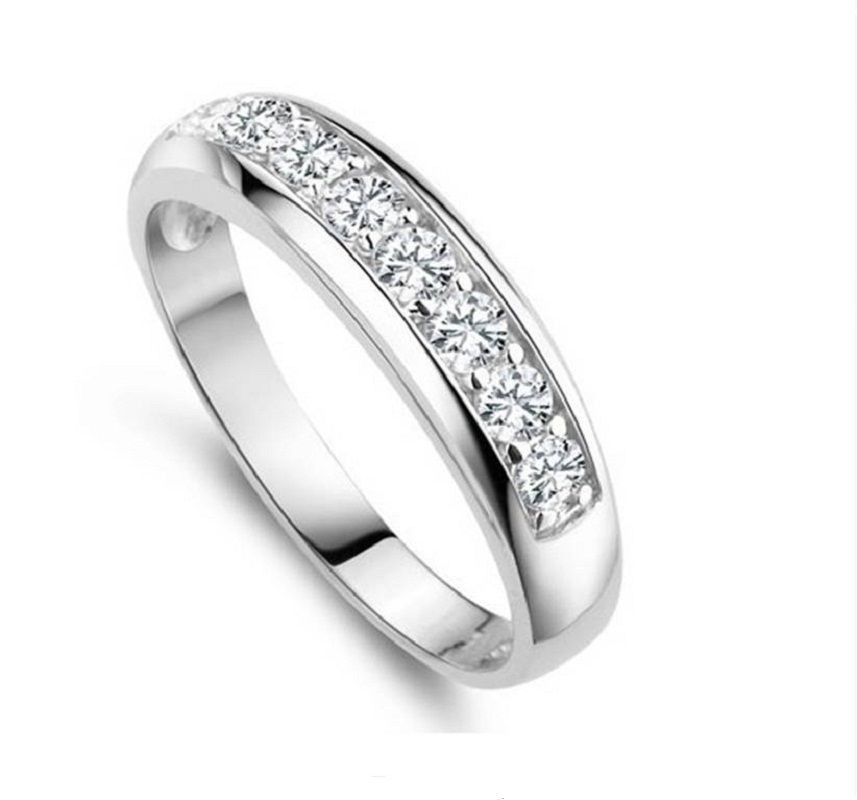 Wedding Rings Cheap
 Cheap Wedding Rings for Women Silver Plated Round CZ Ring
