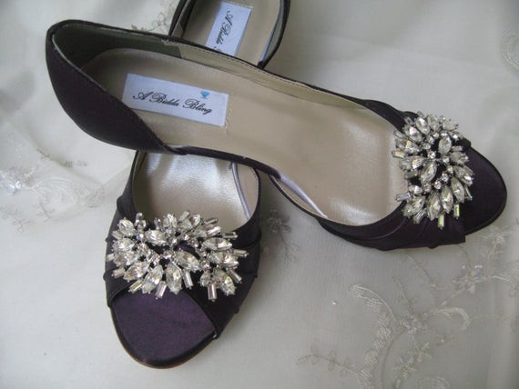 Wedding Shoes Purple
 Wedding Shoes Eggplant Purple Bridal Shoes with