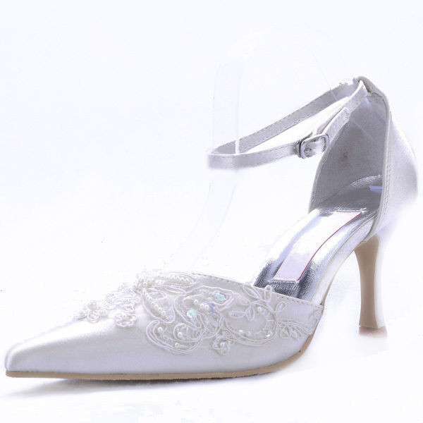 Wedding Shoes Size 5
 US Size 5 6 7 8 9 10 Silk Lace 9cm bridal heel wedding