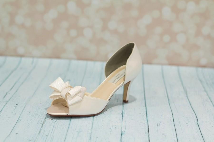 Wedding Shoes With Bows
 Wedding Shoes Bridal Shoe Bow Shoes Dyeable Satin