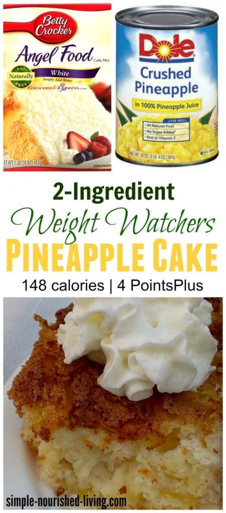 Weight Watcher Pineapple Angel Food Cake
 Pineapple angel food Weight watchers points plus and 2