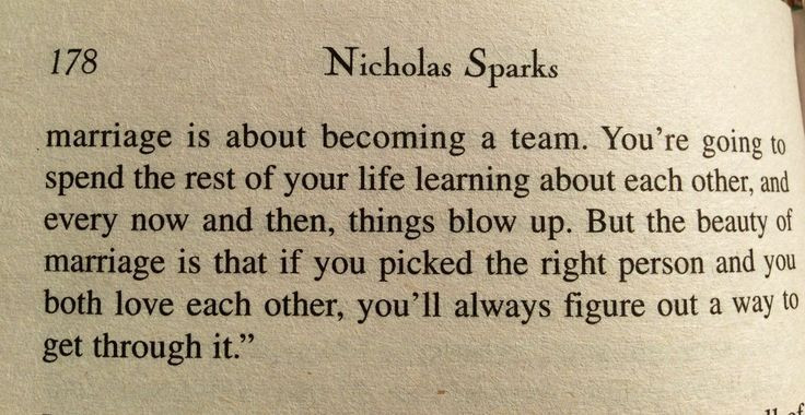 What Is Marriage Quotes
 NICHOLAS SPARKS QUOTES MARRIAGE IS ABOUT BE ING A TEAM