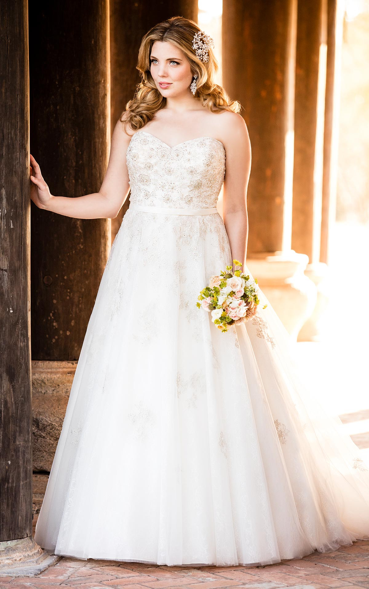 Where To Buy Wedding Dresses
 Silver Lace Plus Size Wedding Dress