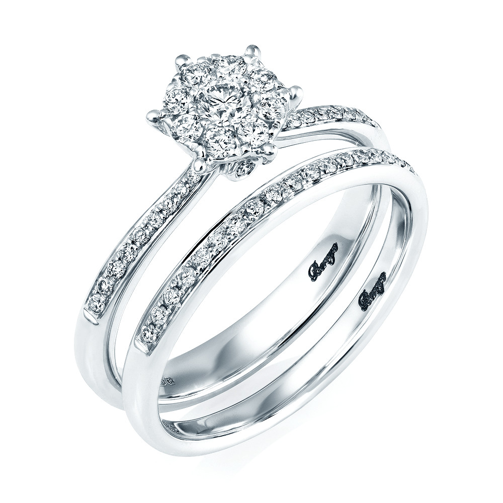 White Gold Wedding Rings
 18ct White Gold Diamond Bridal Set Rings From Berry s