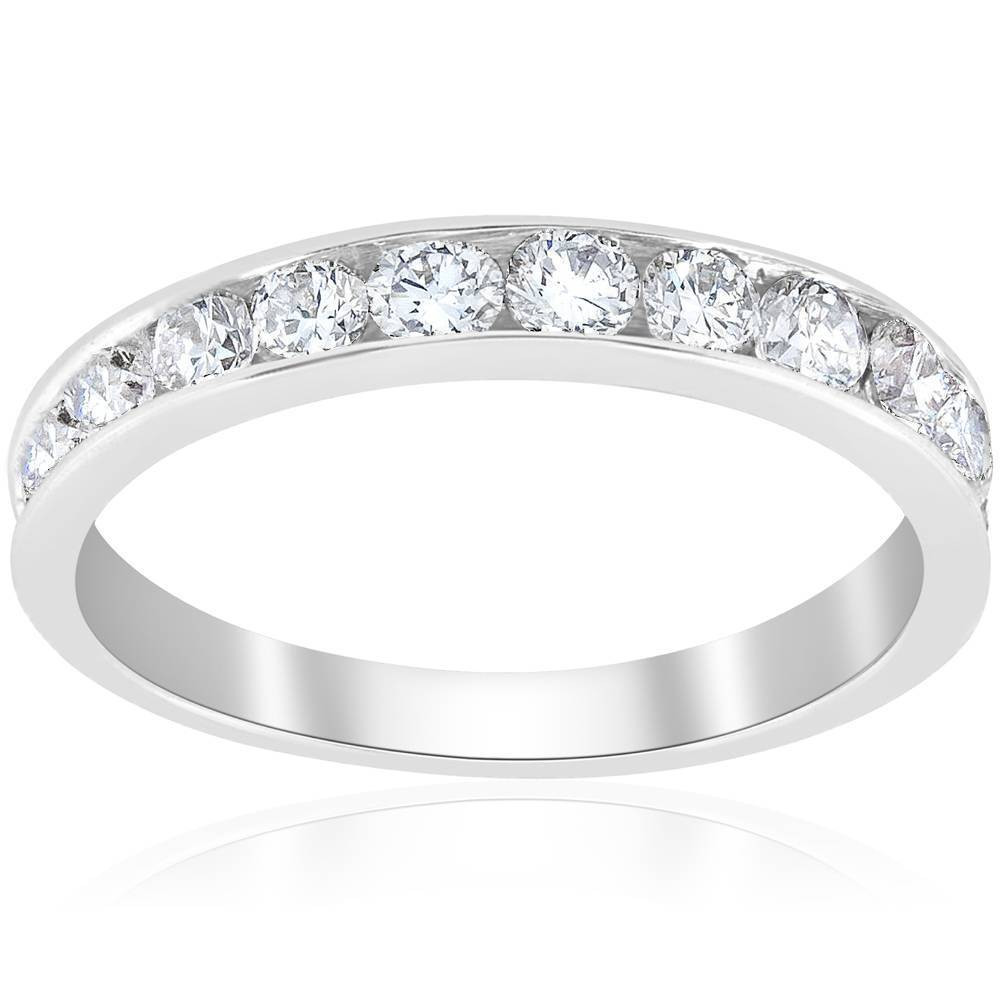 White Gold Wedding Rings
 1ct Diamond Wedding Ring 14K White Gold Channel Set Womens
