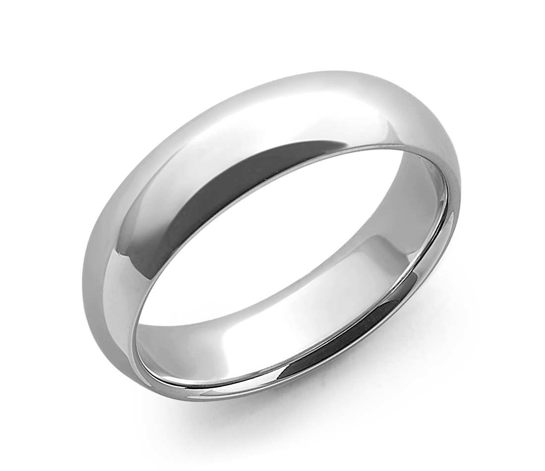 White Gold Wedding Rings
 fort Fit Wedding Ring in 14k White Gold 6mm