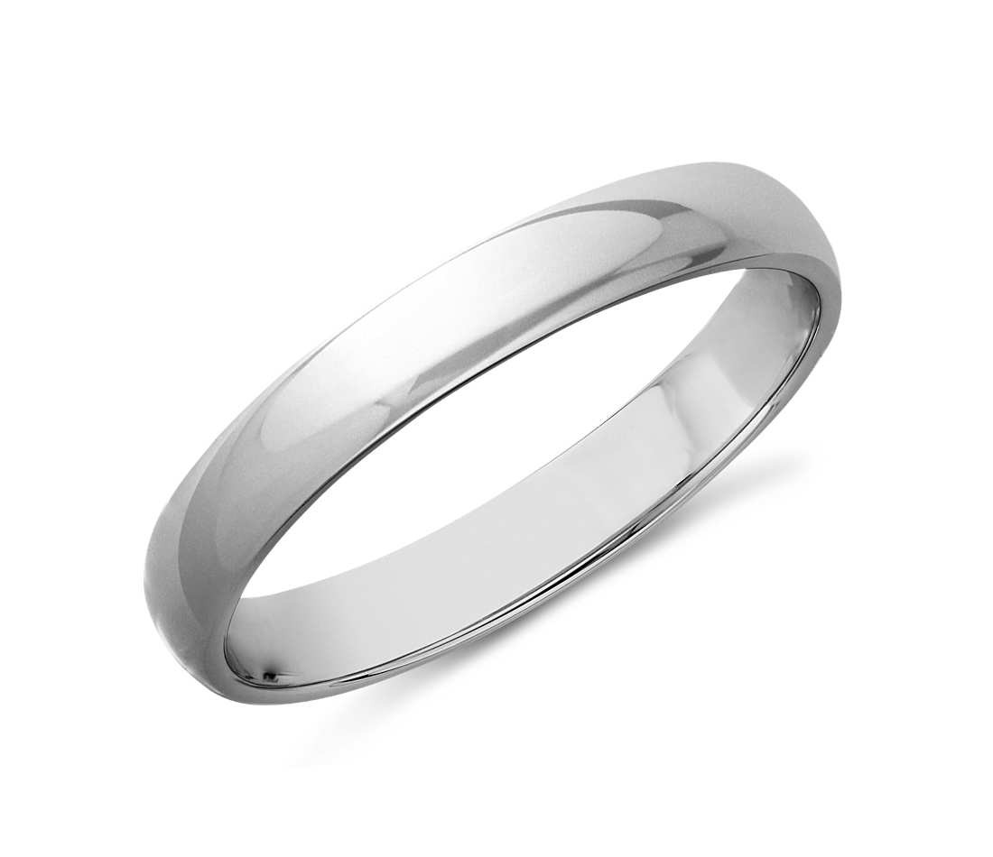 White Gold Wedding Rings
 Classic Wedding Ring in 14k White Gold 3mm